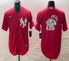 Nike New York Yankees blank red MLB baseball Jersey Joint name big logo -BD 02