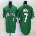 2023 World Cup Mexico #7 Julio Urias green majestic baseball jerseys 01