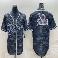 Nike Tennessee Titans blank gray camo baseball jerseys Joint name-BD 01