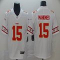 Nike Kansas City Chiefs #15 Patrick Mahomes white Color Rush Limited Jerseys with Sleeve label