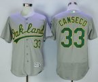 Oakland Athletics #33 Jose Canseco Gray Flexbase Authentic Collection Jersey