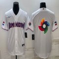 2023 World Cup Dominican Republic's white majestic baseball jerseys 01