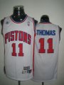 NBA Detroit Pistons 11 THOMAS white jersyes