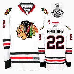 2013 NHL Stanley Cup Chicago Blackhawks #22 BROUWER WhiteJerseys