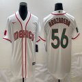 2023 World Cup Mexico #56 Randy Arozarena white green majestic baseball jerseys 08