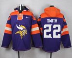 Custom Nike Minnesota Vikings #22 Smith purple orange nfl Hooded Sweatshirt