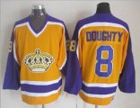 Los Angeles Kings 8# Drew Doughty yellow throwback CCN NHL Jerseys