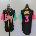 Nike San Diego Padres #3 Jackson Merrill black green pink MLB Baseball jerseys Joint Name 01