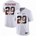 Custom Alabama Crimson Tide #29 Minkah Fitzpatrick white College Color Rush Limited Jerseys