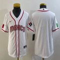 Youth 2023 World Cup Mexico blank white majestic baseball jerseys 10