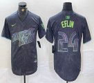 Nike Tampa Bay Rays #24 Eflin black majestic baseball jersey city version