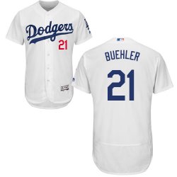 Los Angeles Dodgers #21 Walker Buehler white Flexbase Authentic Collection Jersey