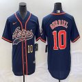 Nike Houston Astros #10 Yuli Gurriel blue majestic baseball jerseys big logo Joint name -BD