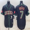 2023 World Cup Mexico #7 Julio Urias black majestic baseball jerseys 03