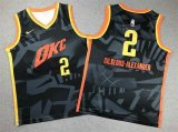 Youth Nike Oklahoma City Thunder #2 Shai Gilgeous-Alexander black nba jerseys city version