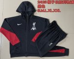 2024-2025 Liverpool club black sports Hooded Sweatshirt with Long Trousers F559