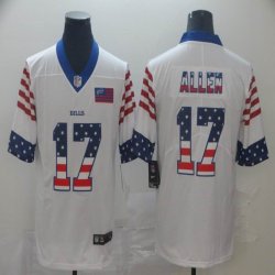 Nike Buffalo Bills #17 Josh Allen white usa flag Color Rush Limited Jersey-BD