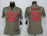 Women Nike Arizona Cardinals 32 Mathieu Olive Salute To Service nfl Jersey