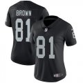 women Oakland Raiders #81 Tim Brown Nike black Color Rush Limited Jersey