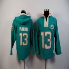 Miami Dolphins 13 Dan Marino Green nfl Hooded Sweatshirt