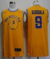 Nike Golden State Warriors #9 Andre Iguodala yellow nba jersey