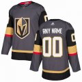 Custom Adidas Vegas Golden Knights gray hockey jersey