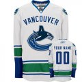 Reebok Vancouver Canucks Customized Authentic White Road Man NHL Jersey