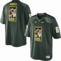 Oregon Ducks #8 Marcus Mariota Green With Portrait Print College Football Jersey-1