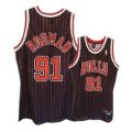 Chicago Bulls RODMAN 91# black jerseys