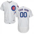 Custom Chicago Cubs white blue stripe Flexbase Authentic Collection Jersey