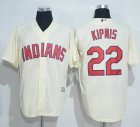 Cleveland Indians #22 Jason Kipnis beige baseball jerseys