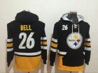 Pittsburgh Steelers #26 Le Veon Bell black nfl Hooded Sweatshirt