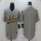 Nike Oakland Athletics blank gray majestic mlb jerseys-BD