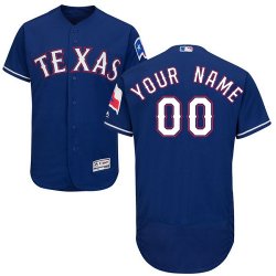 Custom Texas Rangers blue Flexbase Authentic Collection Jersey