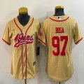 Women Nike San Francisco 49ers #97 Nick Bosa yellow baseball jerseys Joint name-BD