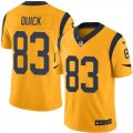 Nike Rams #83 Brian Quick Gold Color Rush Limited Jersey