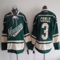 Minnesota Wild #3 Charlie Coyle green ice hockey jerseys