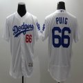 2016 Los Angeles Dodgers #66 Yasiel Puig white elite baseball jersey