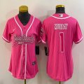 Women Nike Arizona Cardinals #1 Kyler Murray pink baseball jerseys Joint name-BD