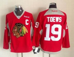 2015 reebok Chicago Blackhawks 19# Jonathan Toews Red ice hockey jerseys