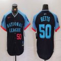 National League Dodgers #50 Mookie Betts Nike Navy 2024 MLB All-Star Game Limited Player Jersey 04