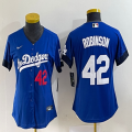 Youth Nike Los Angeles Dodgers#42 Jackie Robinson blue majestic baseball Jersey-BD 01