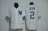 2017 New York Yankees 2# Derek Jeter white baseball jersey