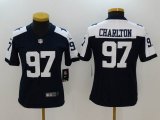 Women Nike Dallas cowboys 97 Charlton Blue white Color Rush Limited Jersey