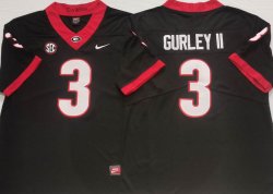 Georgia Bulldogs #3 Todd Gurley II Black College Football Limited Jerseys -PNS