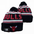 2024 Chicago Bulls black white NBA Sports Cuffed Knit Hats