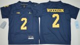 Youth Jordan Brand Michigan Wolverines Charles Woodson 2 College Football Limited Jersey - Navy Blue