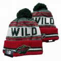 2024 Minnesota Wild red green white NHL Sports Cuffed Knit Hats