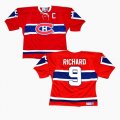 Henri Richard Jersey 9 Red Home CH Throwback Montreal Canadiens Jerseys