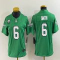 Youth Nike Philadelphia Eagles #6 DeVonta Smith Green throwback Color Rush Limited Jersey C patch -BD